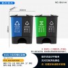 供應(yīng)腳踏式40L雙胞胎小型分類垃圾桶